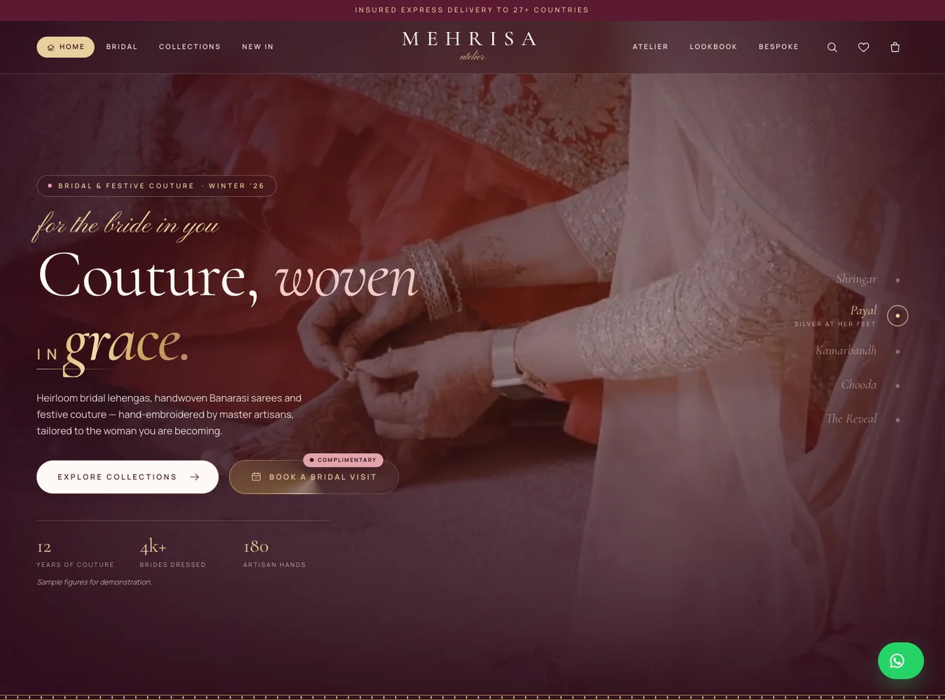 Mehrisa Boutique Website – website demo by Sajuni